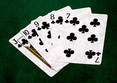 Poker Straight Flush Clubs