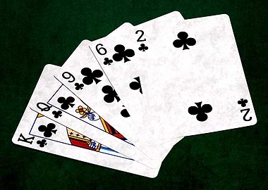 Poker Hand Flush Clubs