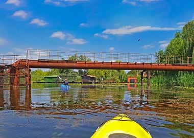 Kayaking on Lake Snagov