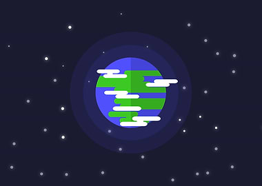 Earth flat design