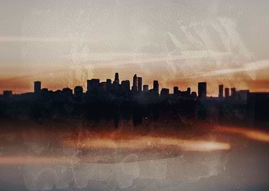 City Skyline Watercolor