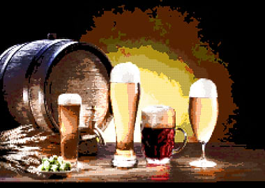 Beer Barrel 1 Halftone