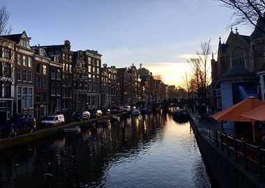 Amsterdam at Sunset