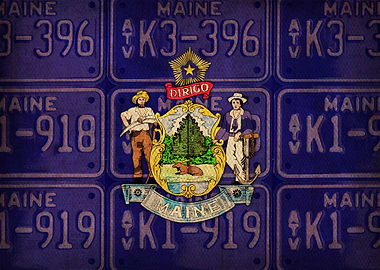 Maine State Flag License