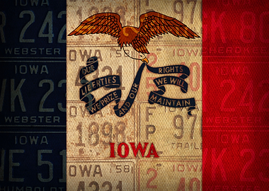 Iowa State Flag License