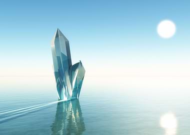 Crystal rock formation