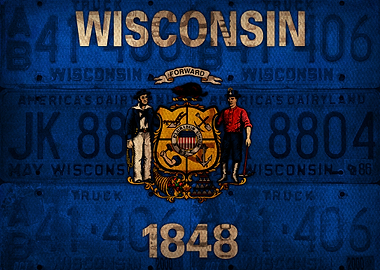 Wisconsin State Flag Art