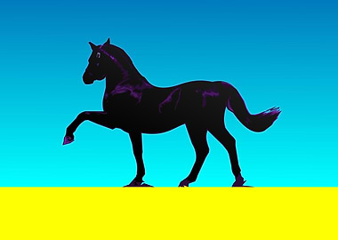 Horse minimal artwork