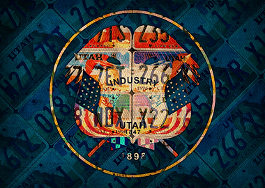 Utah State Flag Recycled