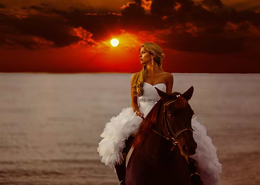 Bride on a horse
