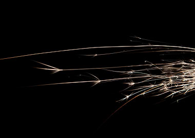 Sparks on black