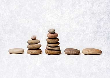 Zen Stones In A Line