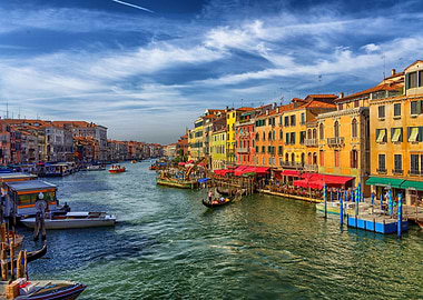 Gondolas in Grand Canal
