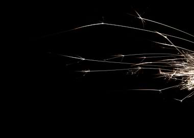 Sparks on black