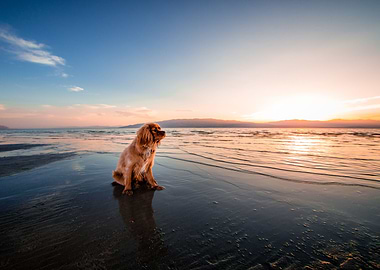 Dog on the beach