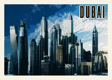 Dubai Vintage Poster