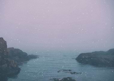 Foggy rocks