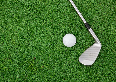 iron with golf ball