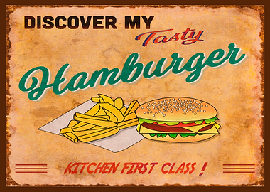 Rtro vintage Hamburger