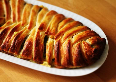 Baked Bred with meet