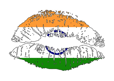 Patriotic Kiss India flag