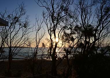 Sunrise Beams Paros Greece