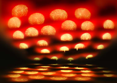 glitter red bokeh
