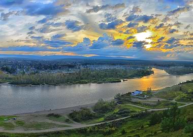 View of the town in Sayan