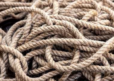 Pile Of Hemp Rope