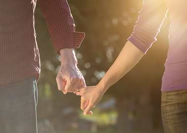 love couple in autumn park