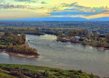View of the town in Sayan