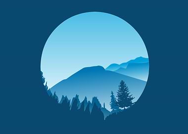 Blue Mountain Landscape