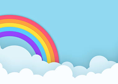 Cloud rainbow background