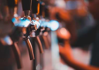 silver beer dispenser