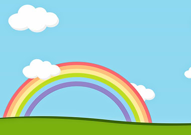 Cloud rainbow background