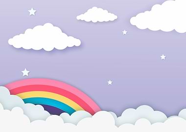 Cloud rainbow background