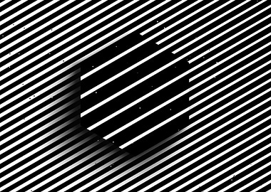 Hexagon of striped lines