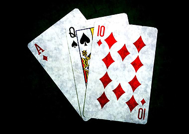 Blackjack 21 Ace Queen Ten