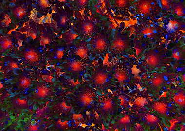 abstract daisies flower