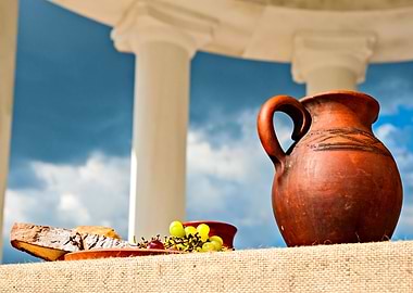 Pitcher Food Greek Temple