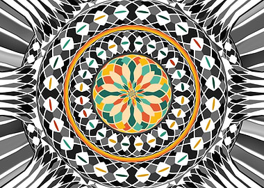 High contrast mandala