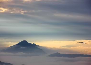 mountain in the mist