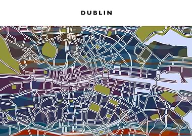 Stylised Map Dublin
