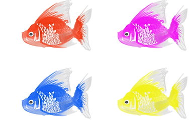 Pop art goldfish