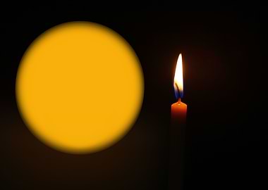 candle light moon
