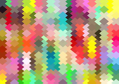 geometric square pixel art