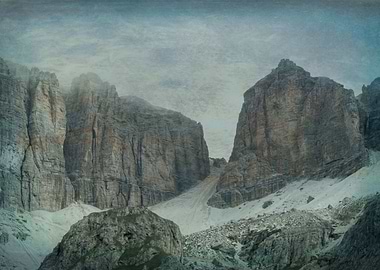 glacier on rocky mountain