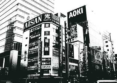 Black and White Akihabara