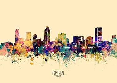 montreal skyline yellow