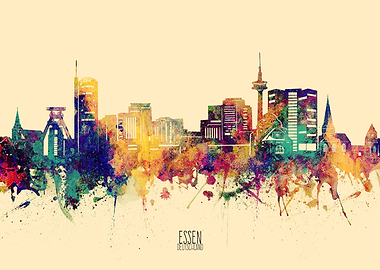 essen skyline yellow